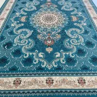 دو تخته فرش ۱۲ متری کاشان ۷۰۰ شانه طرح روژان آبی|فرش|یزد, |دیوار