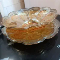 ظروف شصتی وشیرینی ومیوه خوری کریستال زنگار ایرانی