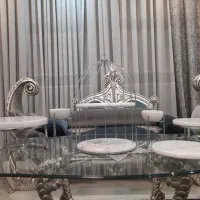 سرویس پذیرایی سنگی پایه ی فلزی شیک