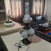 آباژور زیبا نقاشی روی شیشه با هنر دست ویترای|چراغ خواب و آباژور|پرند, فاز ۵|دیوار