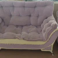 مبل هفت نفره بنفش با نشیمن راحت