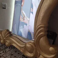 آینه طلایی سایز بزرگ چوب راش|آینه|ماهدشت, |دیوار