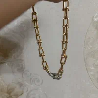 گردنبند تیفانی روکش طلا اصل ژوپینگ|بدلیجات|کرمانشاه, |دیوار