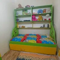 تخت خواب دو طبقه کشویی