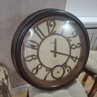 ساعت طرح چوب و سبک با ثانیه شمار و بی صدا