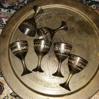 جام و گیلاس همراه سینی|صنایع دستی و سایر لوازم تزئینی|تهران, خانی آباد نو شمالی|دیوار