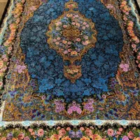 فرش دستباف 9 متری تک تمام ابریشم برند