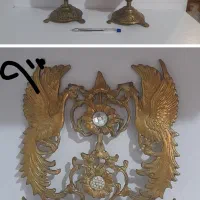 قندان برنجی و آویز حوله برنجی