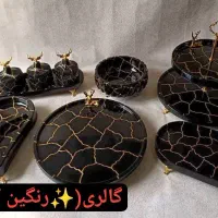 ست پذیرایی مشکی طلایی