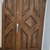 درب چوبی دولنگه کار کرده (چپ باشو)