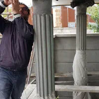 نمای سیمانبری -سیمانکاری-شسته-آب ساب-|خدمات پیشه و مهارت|رشت, نیکمرام|دیوار