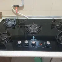 اجاق گاز رومیزی شیشه ای پنج شعله دست دوم