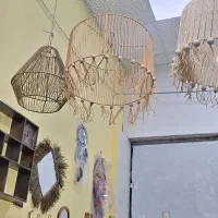 لوستر رافیا|لوستر و چراغ آویز|هشتگرد, شهرک گلها|دیوار