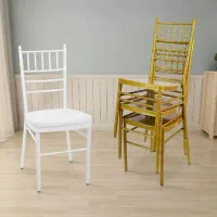 صندلی شیواری سفید تالار و رستوران گل نرگس