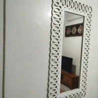 آینه سفید دیواری بزرگ