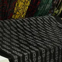 سنگ اصلی روی پارچه حریر|لباس|قروه, |دیوار