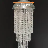 آویزه کریستالی سه لامپ با قابلیت تنظیم ارتفاع