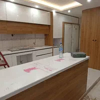 کابینت آشپز خانه سفید قهوی فاز 8|مصالح و تجهیزات ساختمان|پردیس, فاز ۳|دیوار