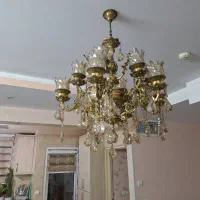 لوستر برنجی ۶شاحه ۱۲لاله