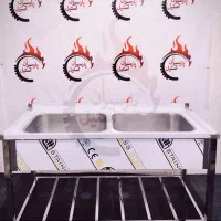 میز کار استیل /قفسه استیل/قفسه سردخانه/سینک استیل|کافی‌شاپ و رستوران|اندیشه, اندیشه فاز ۴|دیوار