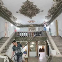 نقاشی ساختمان رنگ کاری طرح کاغذ دیواری