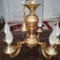 لوستر 6شاخه اب طلا