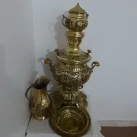 سماور سیاه قلم بسیار زیبا و انتیک نو نو اک|کلکسیون اشیاء عتیقه|ارومیه, |دیوار