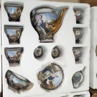 ست سرویس کامل چایخوری و بشقاب و پیاله آنتیک