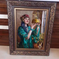 تابلو فرش دستباف بزرگ چله ابریشم