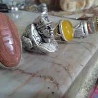چند انگشتر نقره وسماور