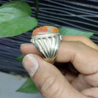 انگشتر نقره آبکاری شده