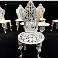 میز و صندلی ملیله(مس،آبکاری نقره)