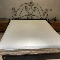 تخت عسلی میز ارایش ویترین متریال چوب گردو فرفورژه|تخت و سرویس خواب|تهران, سهروردی|دیوار