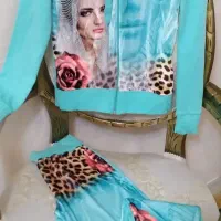 کاپشن شلوار زنانه ترکیبی مخمل و تریکو کشی  شیک