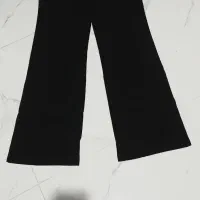 شلوار زنانه نو بسیار مشکی کرپ خارجی گلدوزی