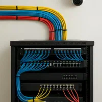 اجرای پسیو و اکتیو شبکه کابل کشی ودوربین مدار بسته