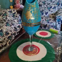 گلدان بلورین کارشده بفروش میرسد