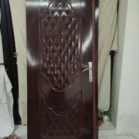 درب چوبی درب ورودی به همراه کلاف