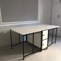 میزبرش تاشو فلزی.کمد دار.1در2متر.ارسال رایگان