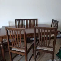 میز صندلی نهار خوری چوبی شش نفره ۷ میلیون تومان|میز و صندلی غذاخوری|مشهد, الهیه|دیوار