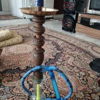 قلیون چوبی تعم گرفته آب بندی شده معاوضه هم دارم