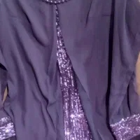 شومیز حریر مجلسی رنگ بادمجونی