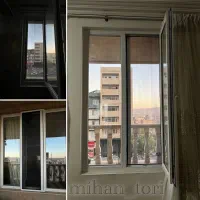 توری پلیسه کشویی پنجره دوجداره