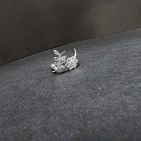 انگشتر نقره گل و برگ زنانه روز زن / روز مادر