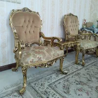مبل استیل (سلطنتی) چوب راش ۹ نفره در حد نو