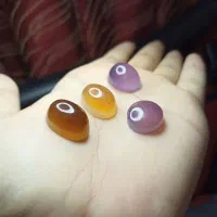 کلکسیون نگین عقیق سوسنی و زرد و جزع (آبدار)