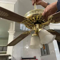 پنکه سقفی برنجی(لوستری انتیک)