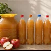 سرکه سیب خانگی تخمیری /۱/۵لیتری
