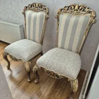 دوعدد صندلی چوب راش