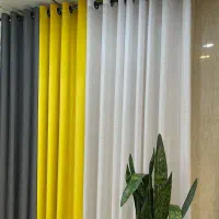 پرده مخمل و حریرساده کتان و طراحی مختلف